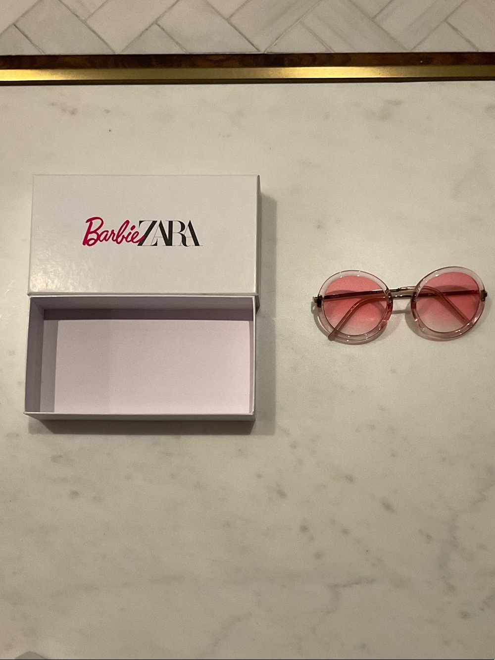 Barbie Pink Round Gradient Sunglasses